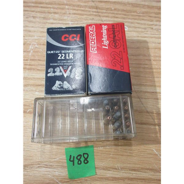 (3) Particals 22 Cal Shells Mixed