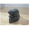 Image 2 : (2) Soap Stone Inuit Kids Onsled + Beaver Stamped Wolf