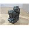 Image 3 : (2) Soap Stone Inuit Kids Onsled + Beaver Stamped Wolf