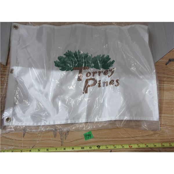 Torrey Pines Pin Page PGA Golf Flag 20'' x 14'' Plastic (NOS)
