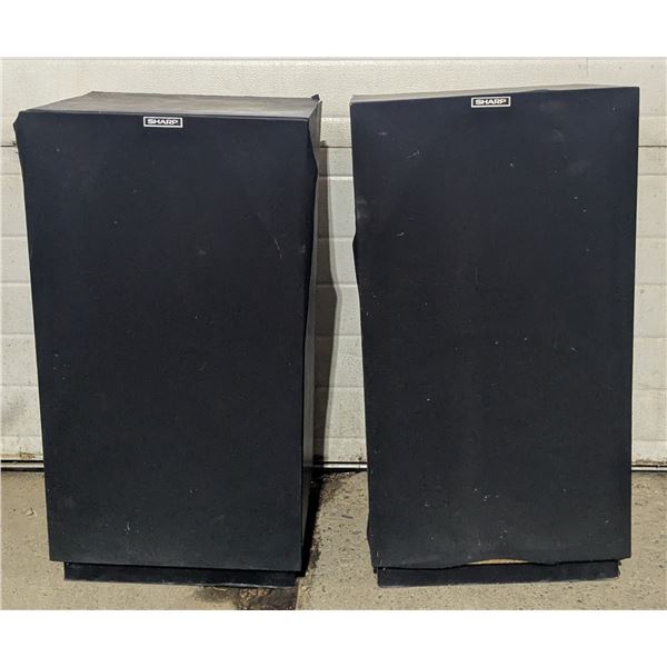 2- "Sharp" box speakers, 120W, 15x13x29"