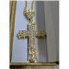 Image 2 : Gold tone cross necklace