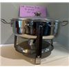 Image 1 : Chafing Dish Buffet Set.  New.  C/W Stand, Fuel Can Holder, Water Tray, Food Tray, and Lid.