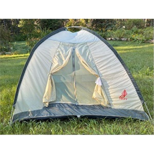Hillary Tent, roughly 6’ X 6’ X 4’.  Mesh window at back, interior storag
