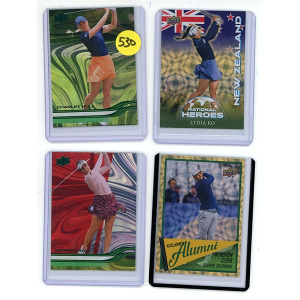 (4) 2026 Upper Deck Gold and Green Parallel Cards