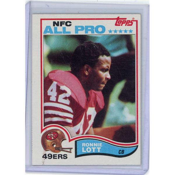 1982 Topps RONNIE LOTT Rookie Card #486