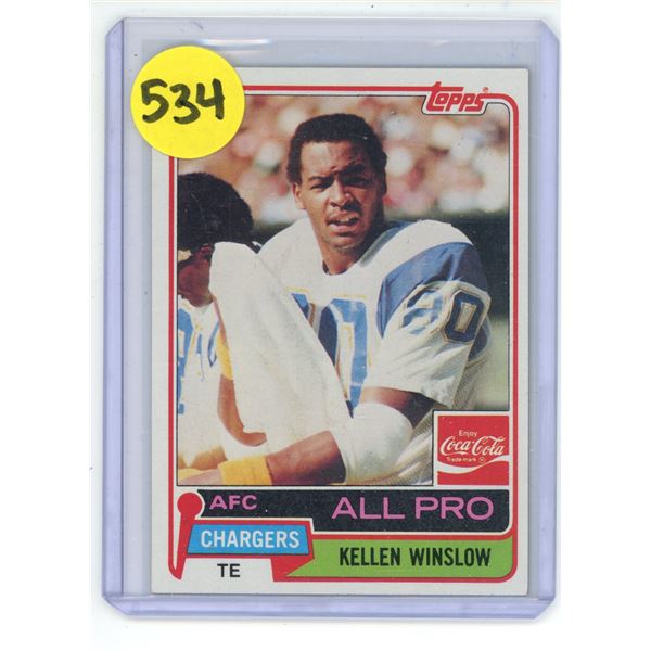 1981 Topps KELLEN WINSLOW Coca-Cola Rookie Card #11