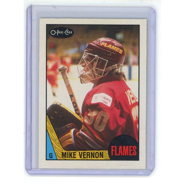 1987-88 OPC MIKE VERNON Rookie Card #215