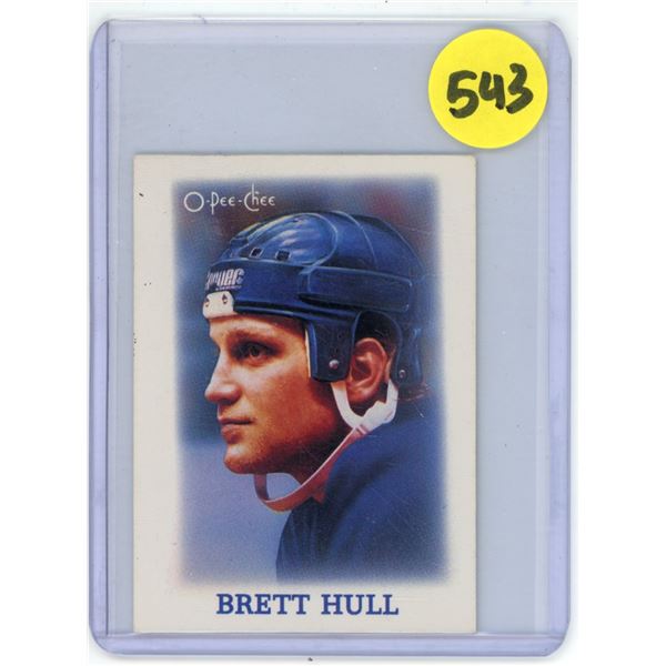 1988 OPC BRETT HULL Mini Rookie Card #16