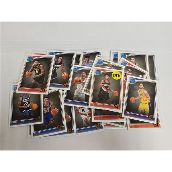 (35) 2018-19 Panini Donruss Rated Rookie Cards