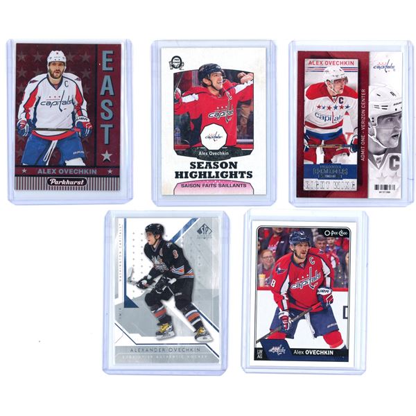 (5) ALEX OVECHKIN Hockey Cards