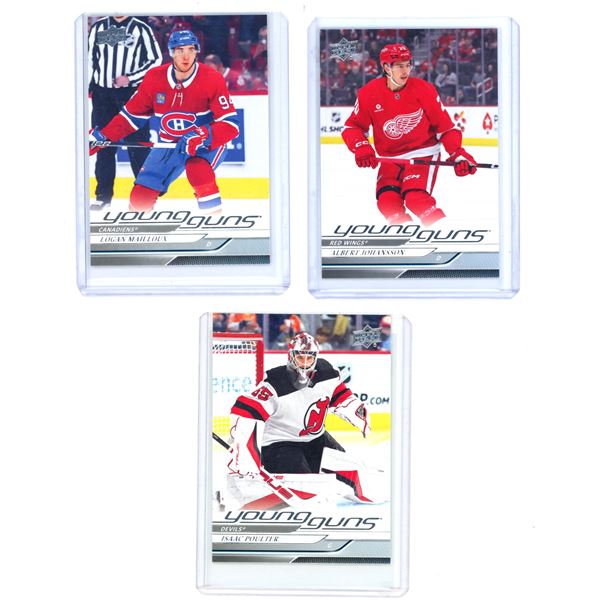 (3) 2024-25 Upper Deck Young Guns Hockey Cards
