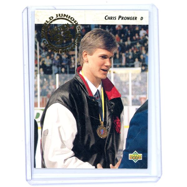 1992-93 UD CHRIS PRONGER World Junior Team Canada (Rookie) Card #591