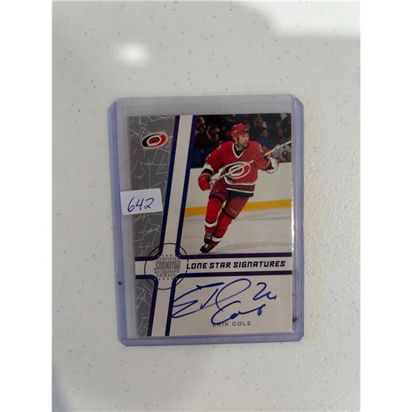 Eric Cole - Autographed Hockey Card
