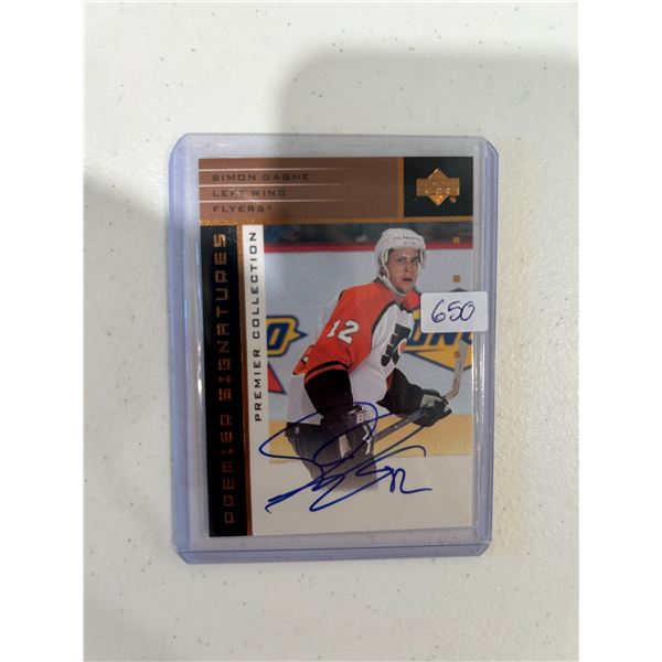 Simon Gagney - Autographed Hockey Card