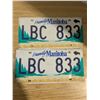 Image 2 : Pair of Manitoba License Plates, BC License Plate