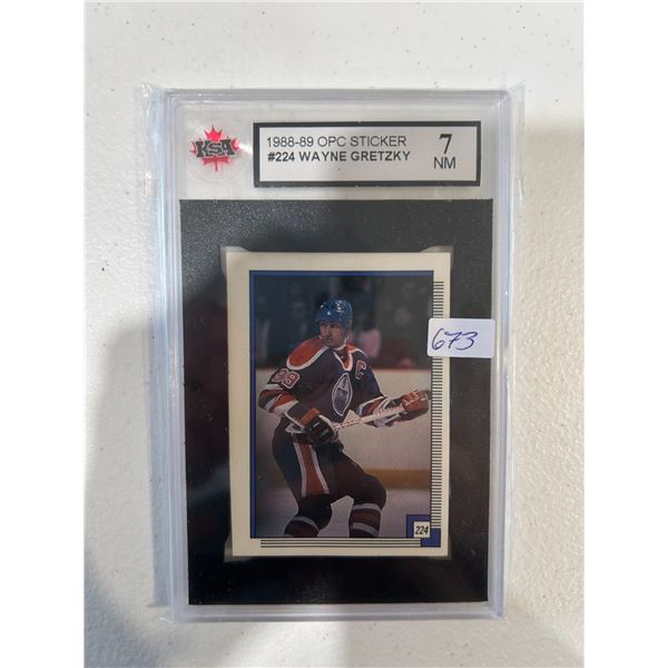 Wayne Gretzky - 1988-89 Sticker - Graded Near Mint
