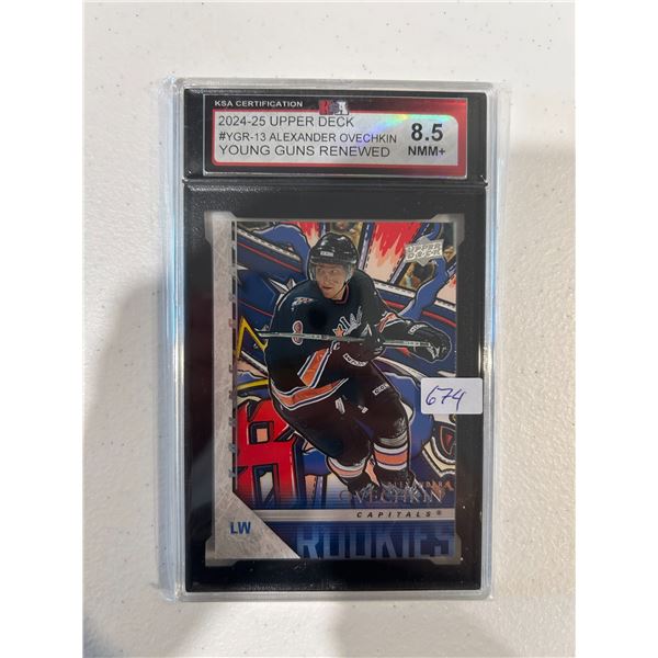Alexander Ovechkin - Young Guns Renewed Rookie Card - Graded Near Mint / Mint+