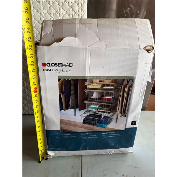 ClosetMaid ShelfTrack 4-Drawer Kit.