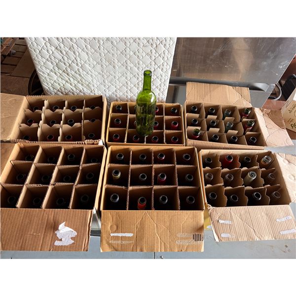 (6) Boxes of Empty Wine/Whisky/etc bottles.