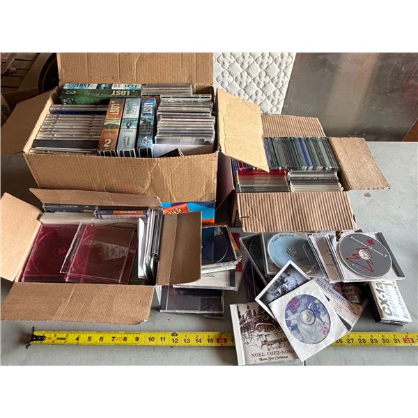 Lot of CD's and DVD's.