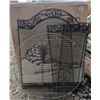 Image 1 : Painted 3pc fireplace screen w/ round fire pit cooking grate