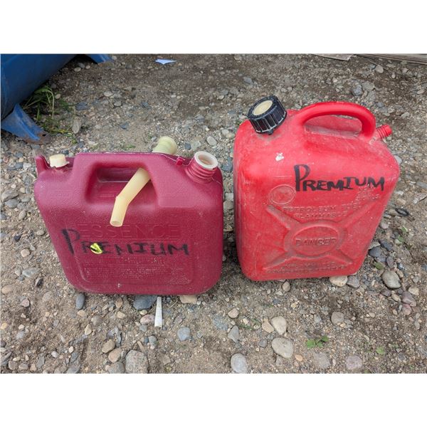 2- 2 gallon gas cans