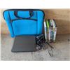 Image 1 : Portable DVD Player w/ (6) DVDs and Carry Bag – Not Tested