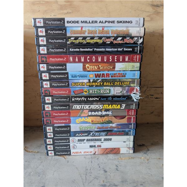 (18) Play Station 2 Games (Various Genres)