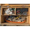 Image 2 : Wooden carpenter tool chest, with tools