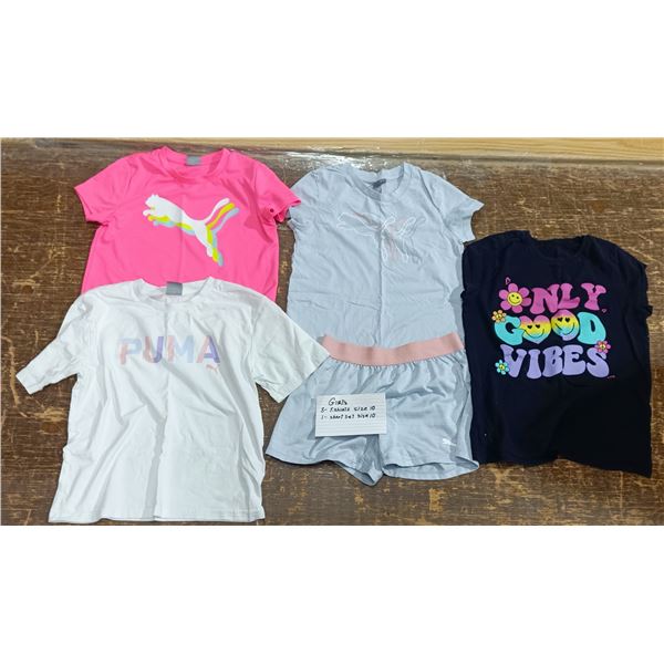3 Tshirt size 10 and 1 short set size 10