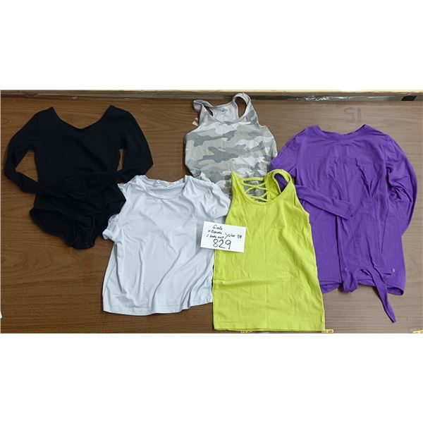 4 shirt and 1 body suit size 7-8