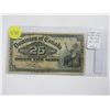 Image 1 : 1900 25 Cents Shinplaster. Boville signature. DC-15b. The second 1900 signature. Fine-12.