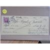 Image 1 : Bank of Toronto Cancelled Cheque from Wolseley, Sask. Dated 1951 for $7.68 for Thanksgiving Dance fr