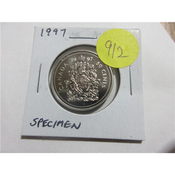 1997 50 Cents. Specimen-66. Bright White.