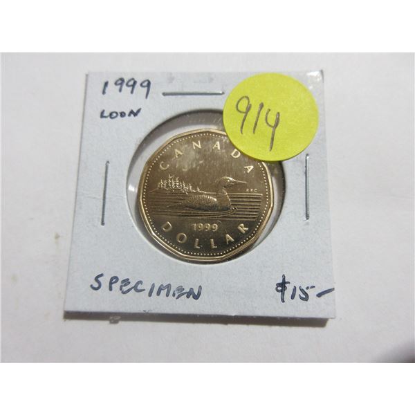 1999 Loonie Dollar. Specimen-66.