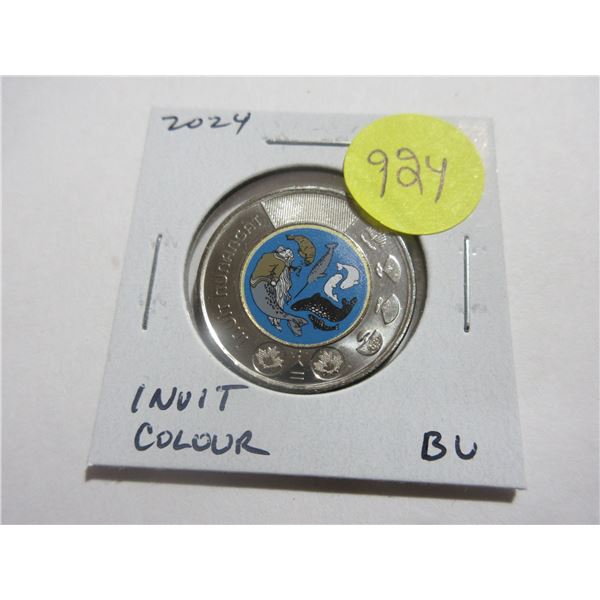 2024 Colourized Inuit $2 Toonie. BU.