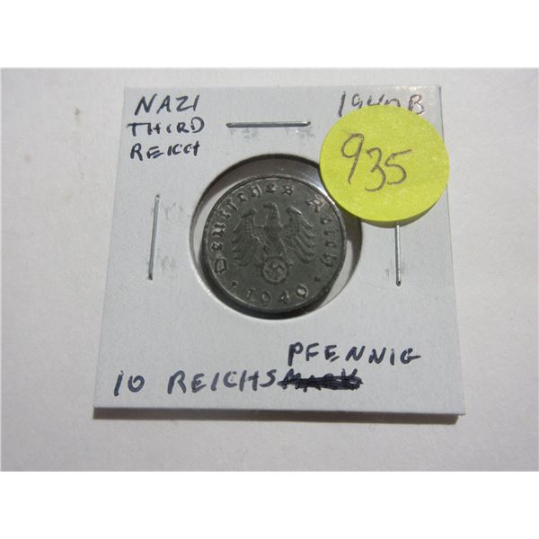 Nazi Germany. 1940B 10 Reichspfennig. Vienna Mint. VF+.