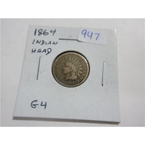 USA. 1864 Indian Head Cent. Good.