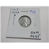 Image 1 : USA. 1943D Lincoln Cent. Denver Mint. Gem Uncirculated MS65.