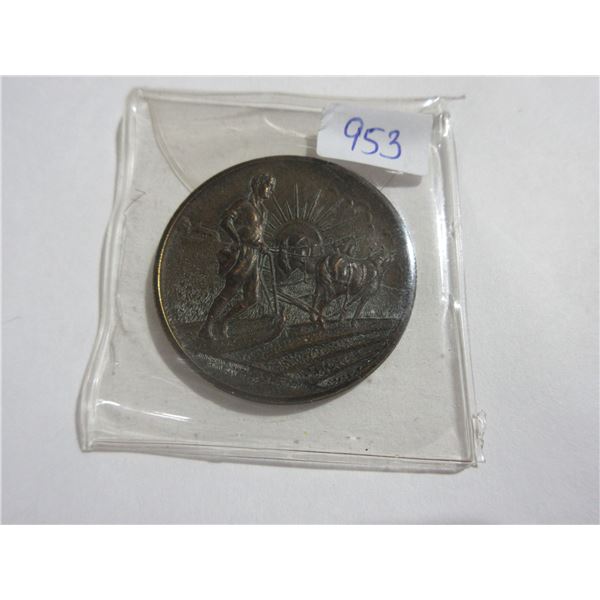 1933 World’s First Grain Exhibition and Conference medal held in Regina. AU.