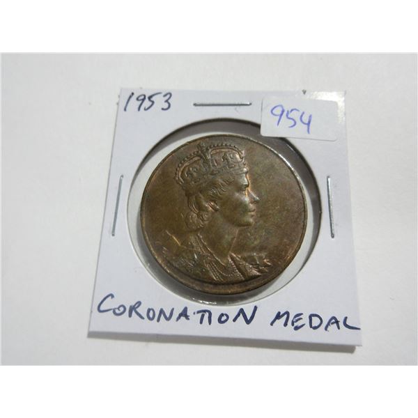 1953 Coronation Medal of Queen Elizabeth. Uncirculated.
