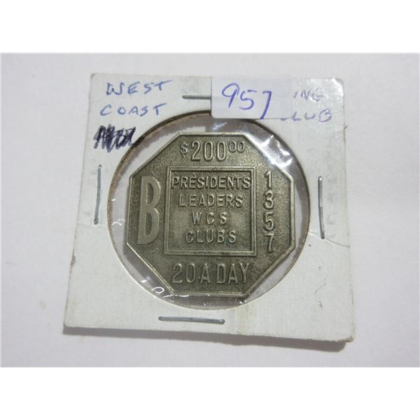 West Coast Swing Club medal. AU.