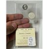 Image 2 : 1893 Silver 5 Cents. ICCS certified and graded AU50. Harshly Cleaned. The coin has an 8/8 that was m