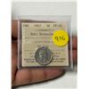 Image 1 : 1947 Dot Nickel 5 Cents. ICCS certified and graded VF20 Dot, Scratches. Scarce.