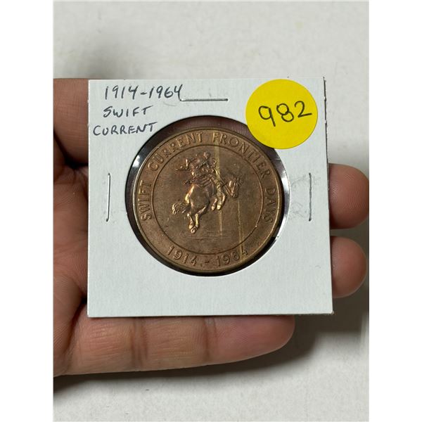 1914 – 1964 Swift Current Trade Dollar. Unc.