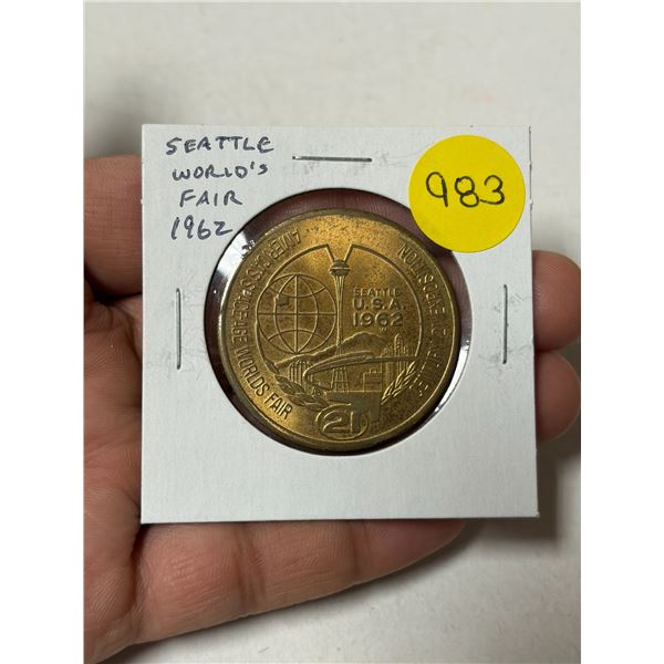 1962 Seattle World’s Fair Trade Dollar. Unc.