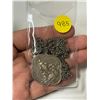 Image 1 : Vatican City Religious Medal on a long chain. Mary/Pope Pius IX.