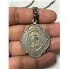 Image 2 : Vatican City Religious Medal on a long chain. Mary/Pope Pius IX.