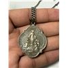 Image 3 : Vatican City Religious Medal on a long chain. Mary/Pope Pius IX.